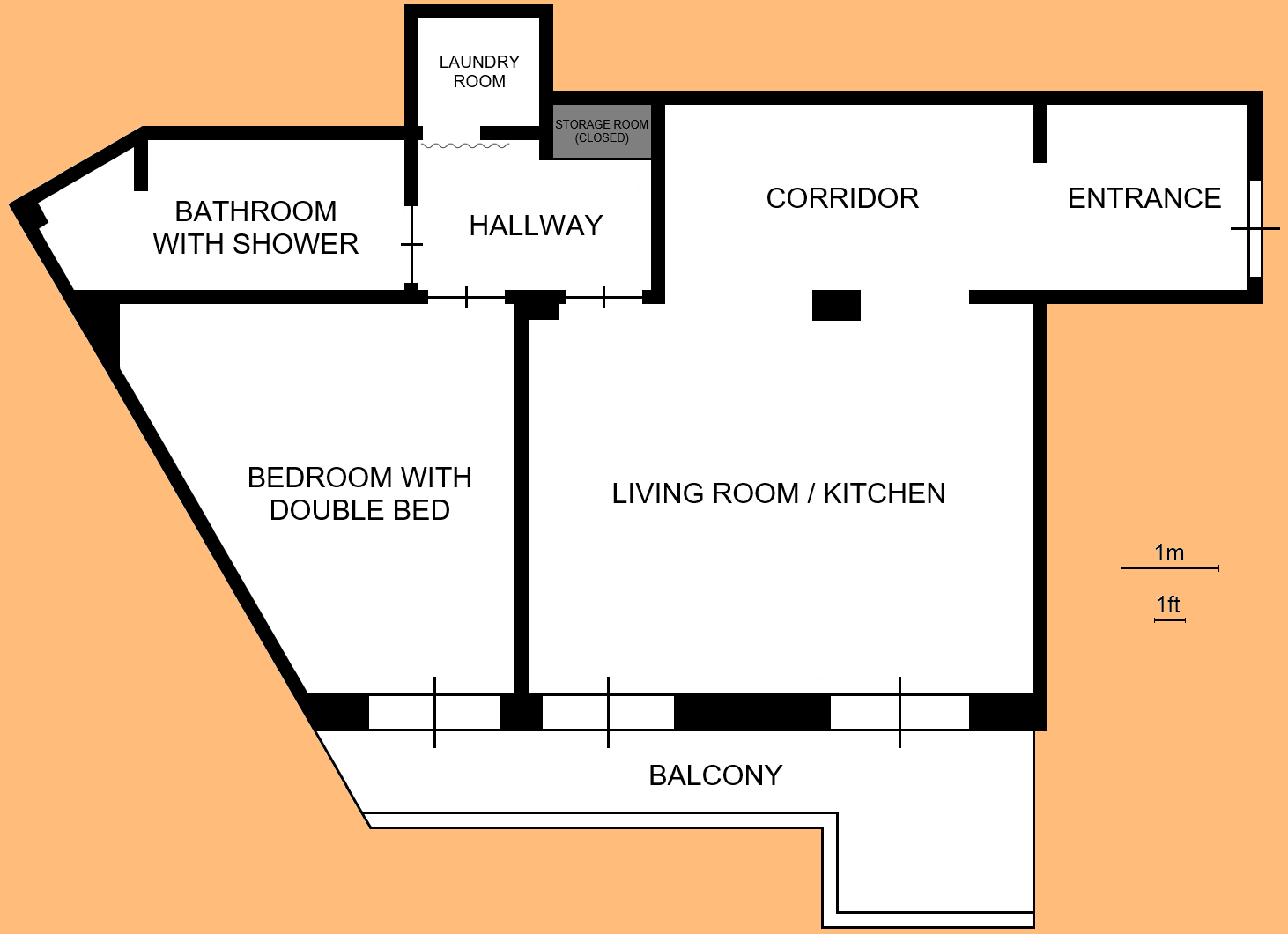 Floor plan (only for illustrative purposes)